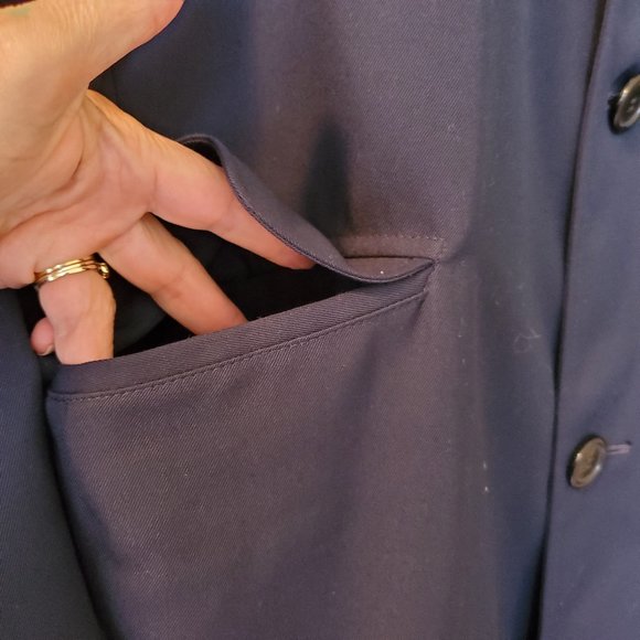 Vintage Aquascutum Men's Trench Coat Black 42 - Picture 4 of 9